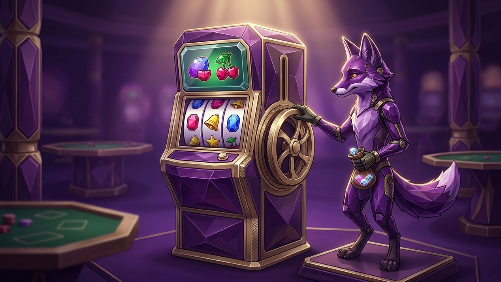 Wolfy Casino: Illustrativ scen; Betyg: 5.6/10; Licens: Curacao Gaming Control Board